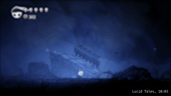 A curve drawn over the Knight's jump.
